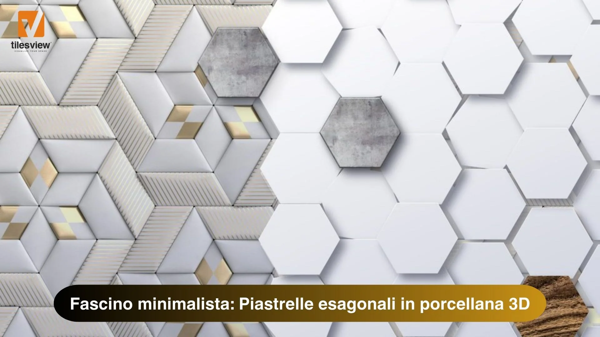 Fascino minimalista: Piastrelle esagonali in porcellana 3D