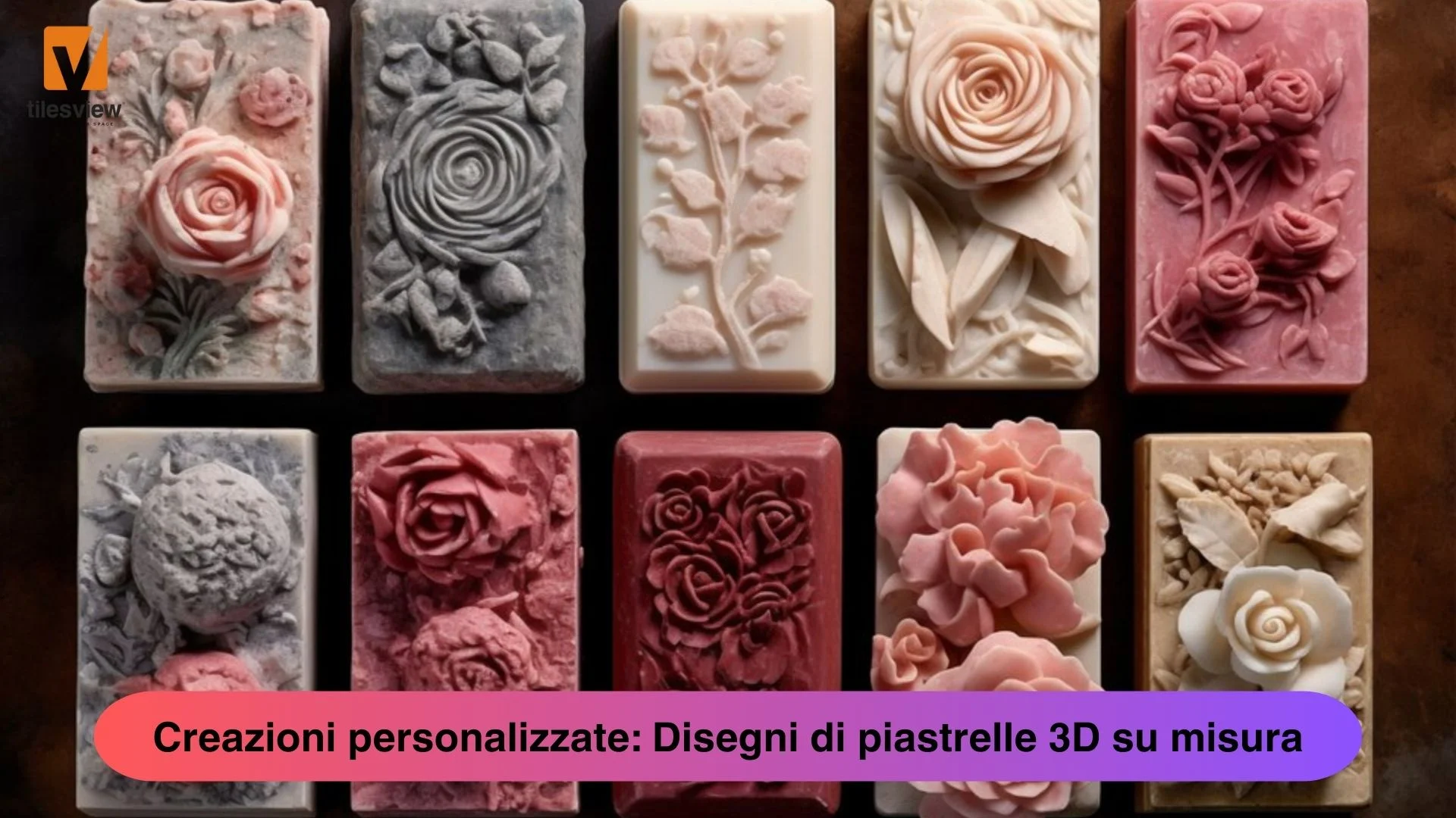 Creazioni personalizzate: Disegni di piastrelle 3D su misura