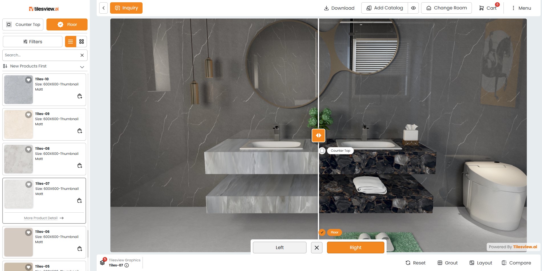 Bathroom Countertop Visualizer
