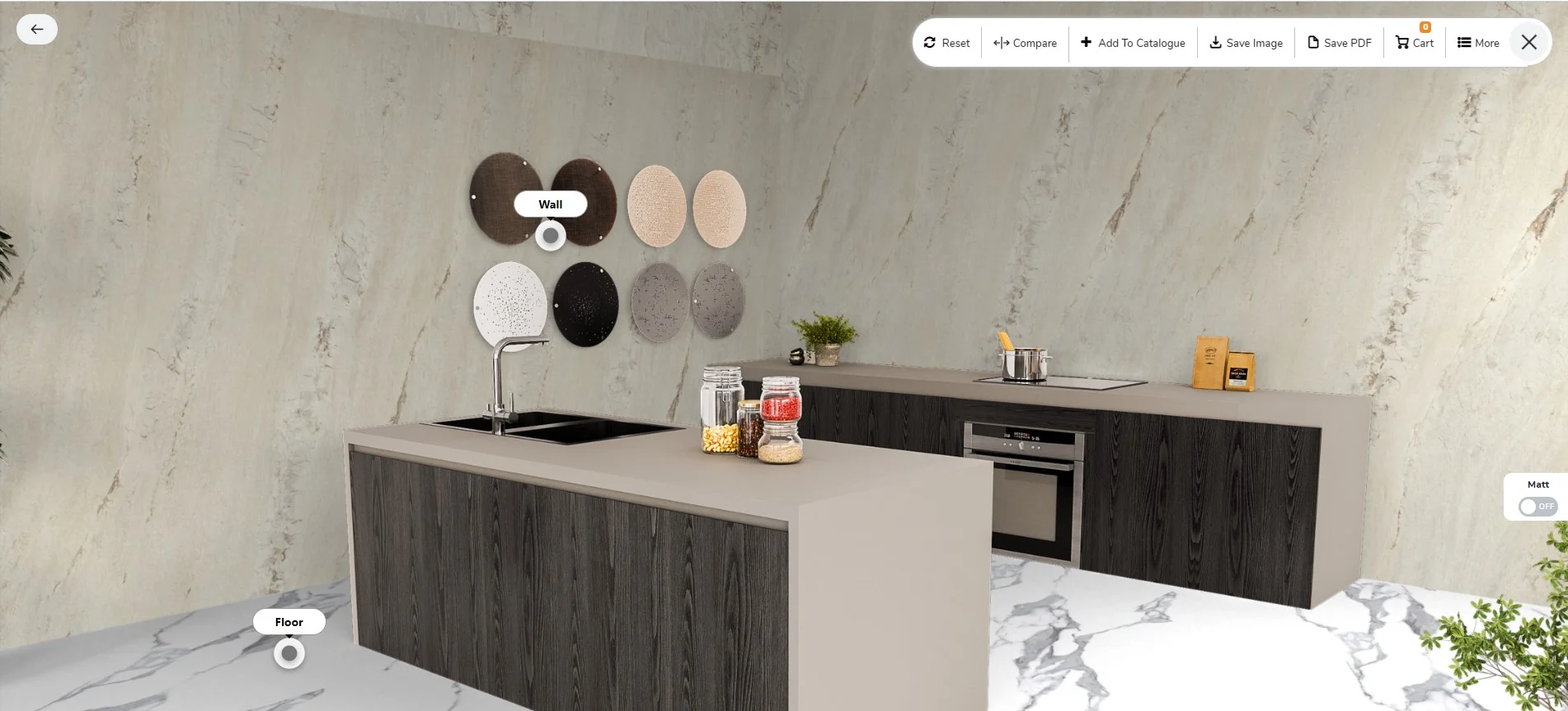 Kitchen Visualizer: Compare Floor & Wall Materials