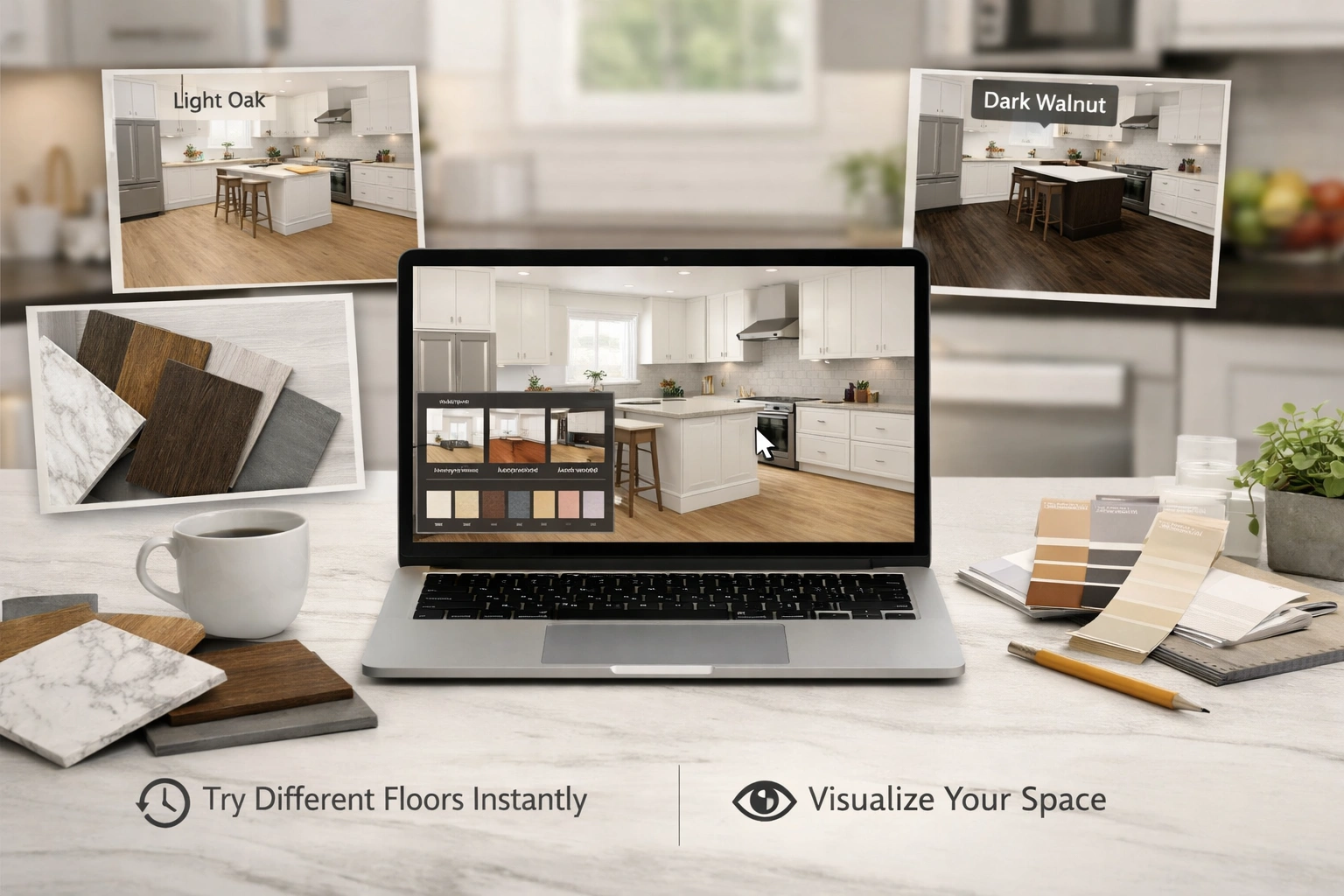 Imagine Real Spaces of Kitchen Materials