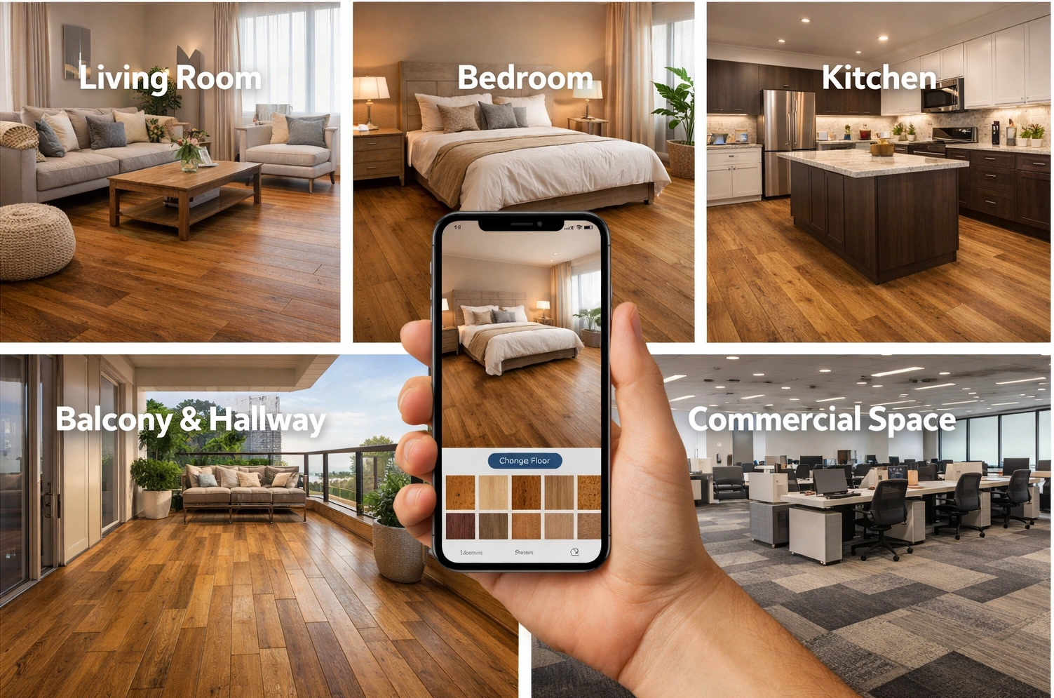 Flooring in Real Spaces Visualization
