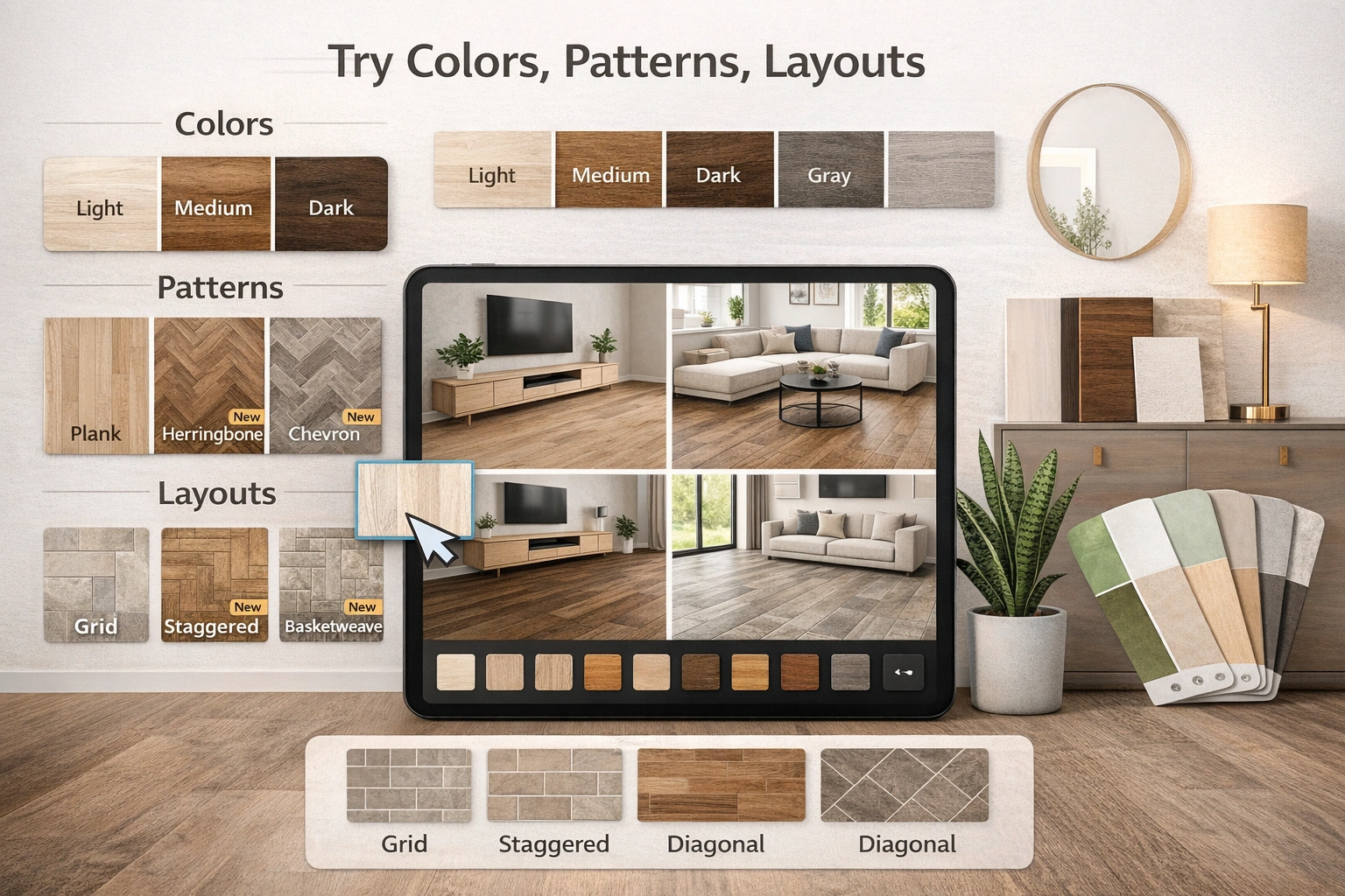 Try Colors, Patterns, Layouts