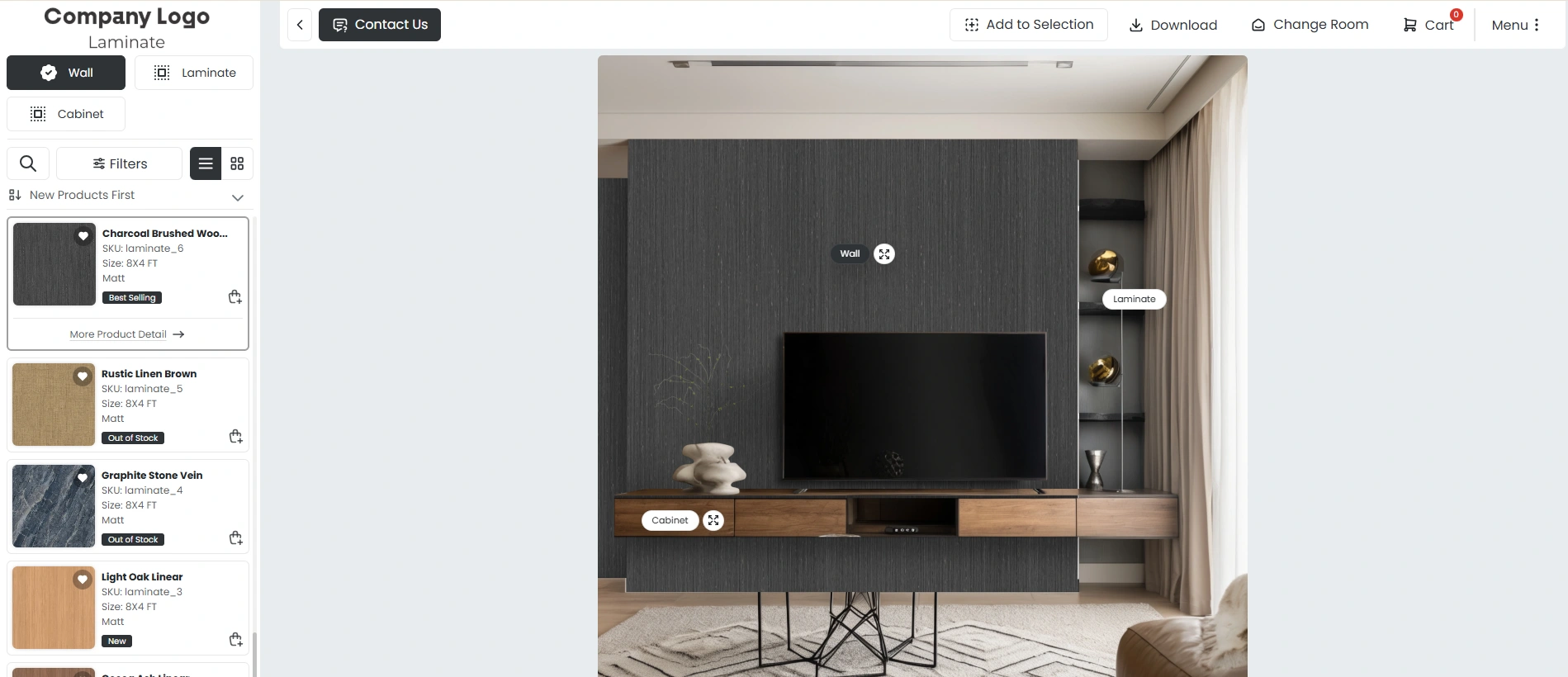 AI Laminate Visualizer: Tilesview