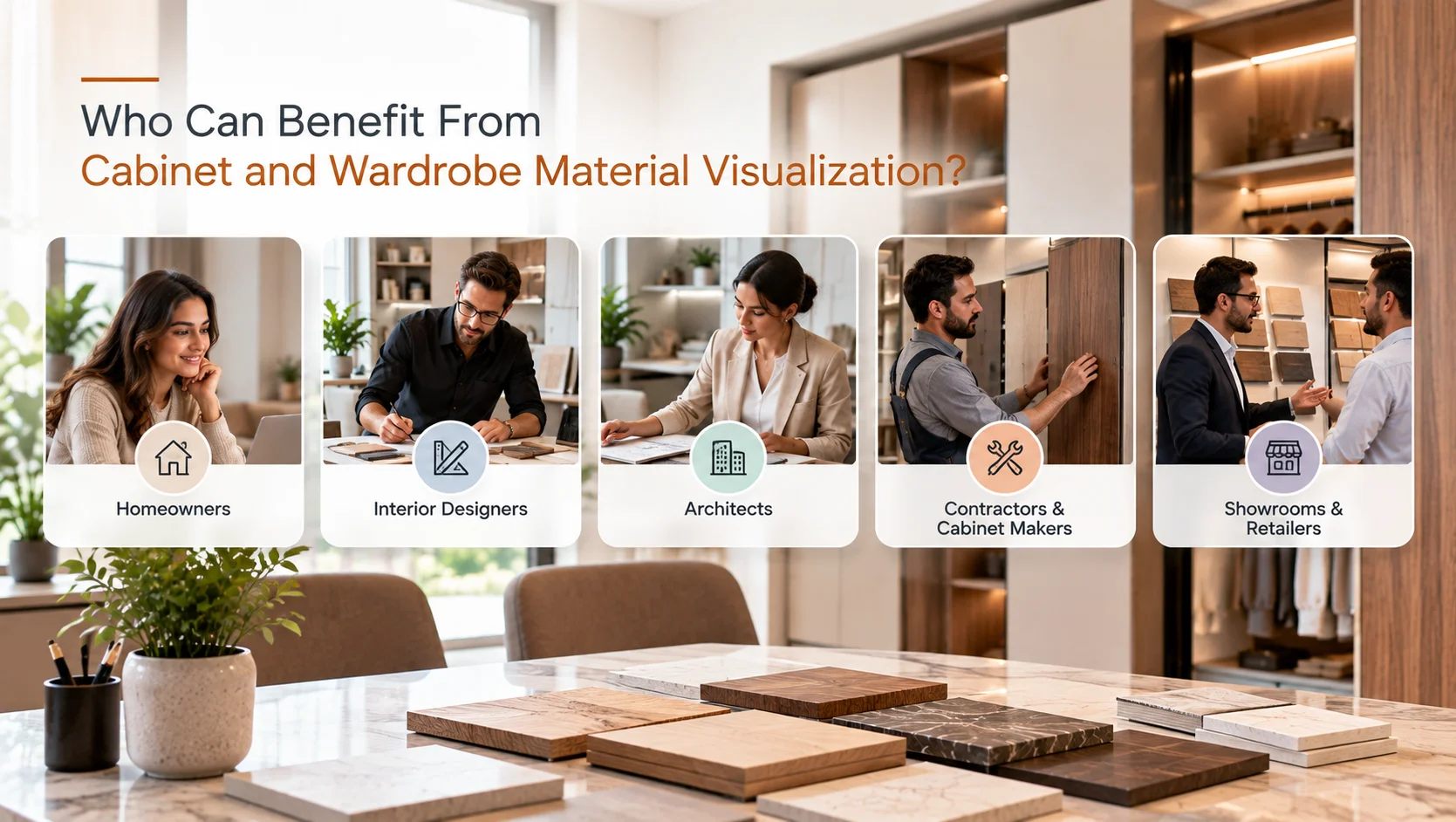 Benefit From Cabinet and Wardrobe Material Visualization